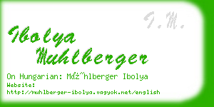 ibolya muhlberger business card